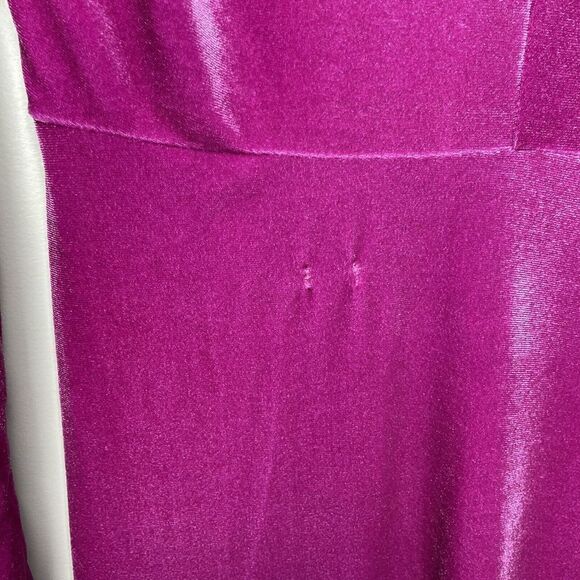 ATLEIN Collective Dress Womens Small S Pink Velvet Ruched Long Sleeve - Picture 10 of 10